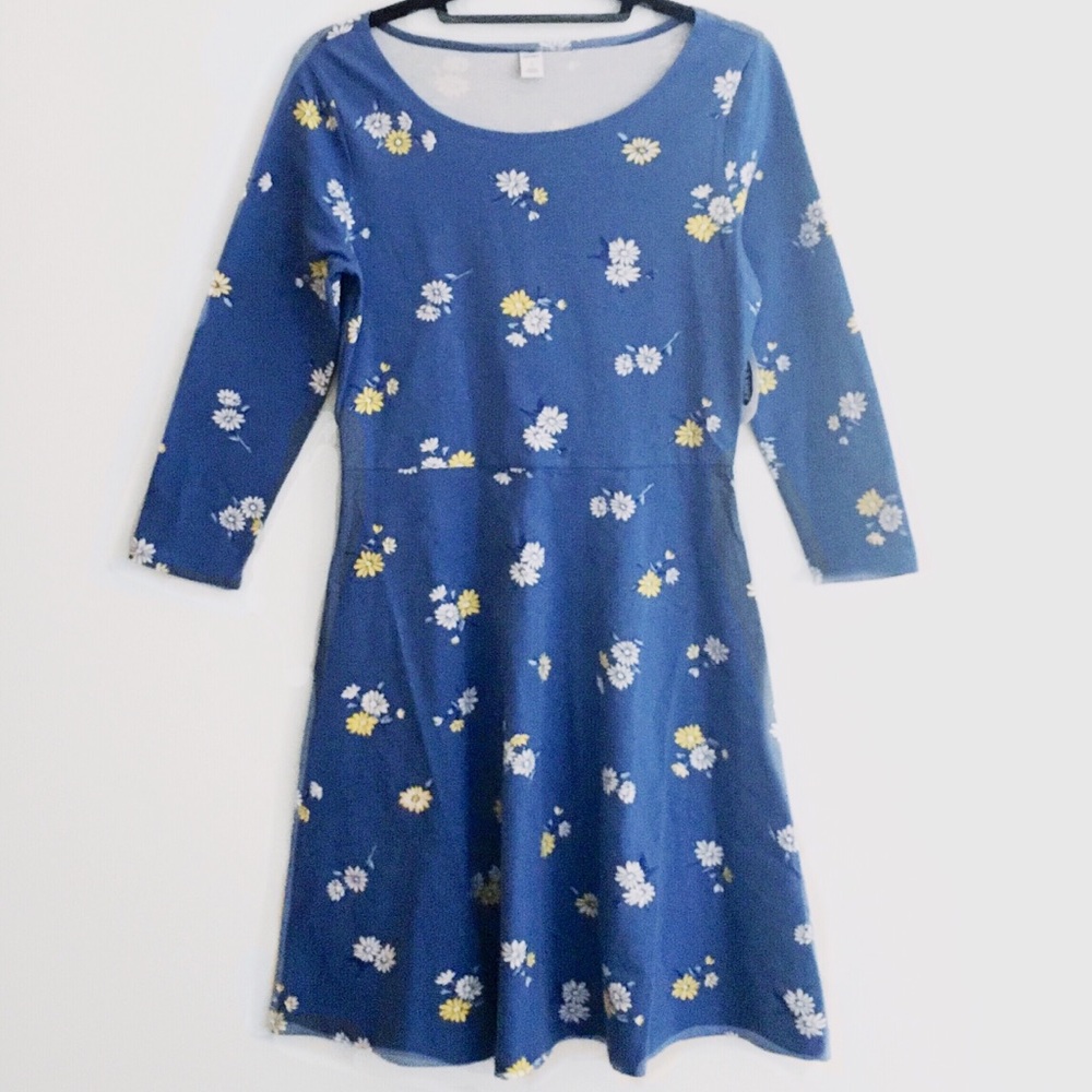 Fit & Flare Floral Jersey Knit Dress Old Nav S M L